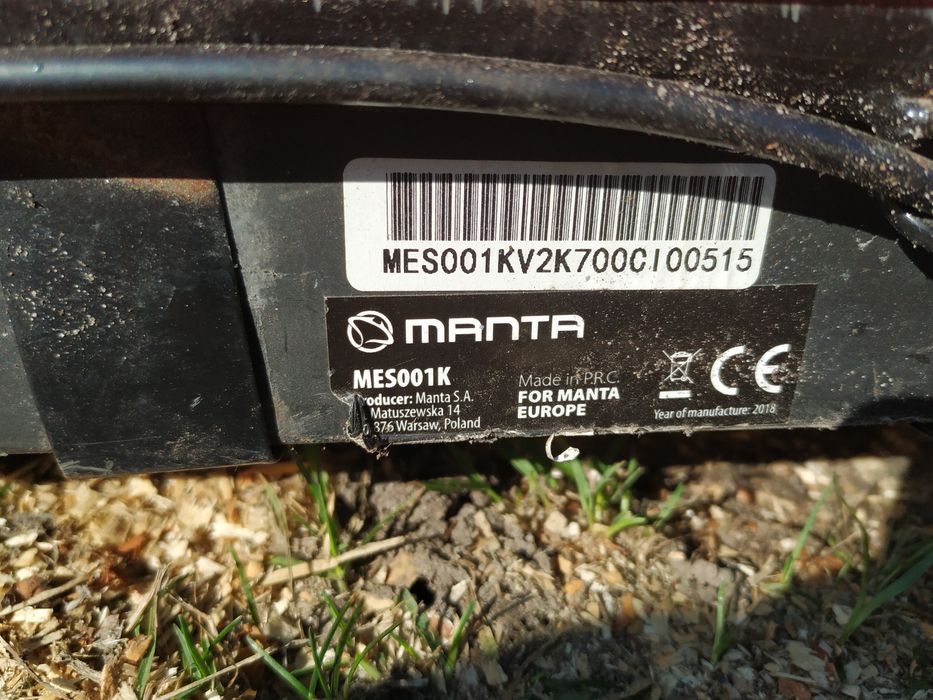 Zestaw 2 hulajnogi elektrczne manta uszkodzone