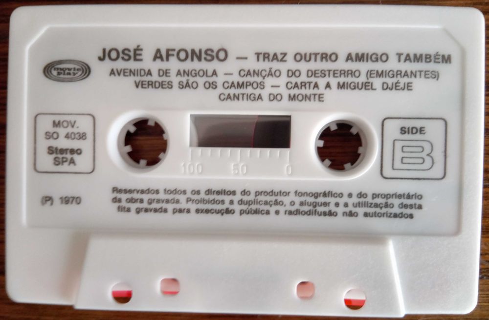 José Afonso	- - - - -		Traz Outro Amigo Também	- - - - -	K7