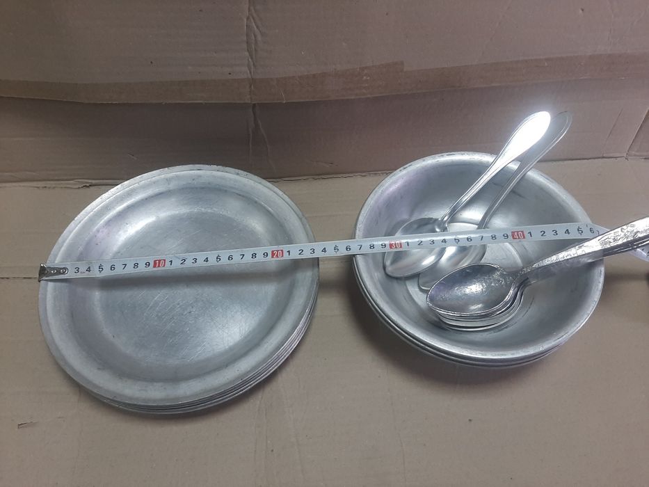 Кружка новая и б.у эмалированная ссср 370-400гр. Ложка ал , тарелка ал