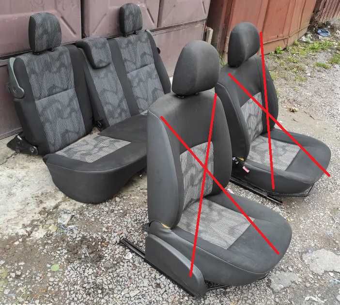 Заднее автосиденье с раздельной спинкой 1 к 2 Sandero Logan Duster