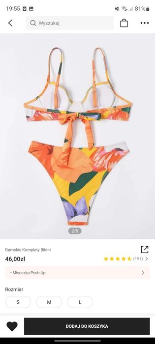 Strój kąpielowy bikini Shein
