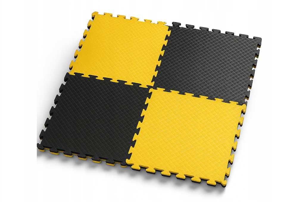 Mata puzzel piankowe 1x1m pod sprzęt na siłownie ZESTAW 4szt 2x2m  4cm