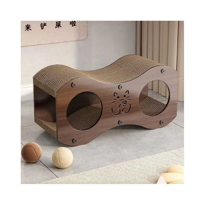 DOMEK DLA KOTA 2w1- budka, legowisko, drapak, 47 x 22 x 23cm KOT24