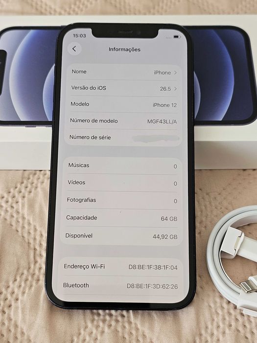 Iphone 12 64Gb.  85% Bateria. Bom. Tudo de origem.