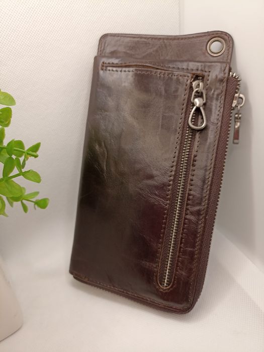 Клач кошелёк CONTACTS "Bones" из 100% натуральной коровьей кожи!