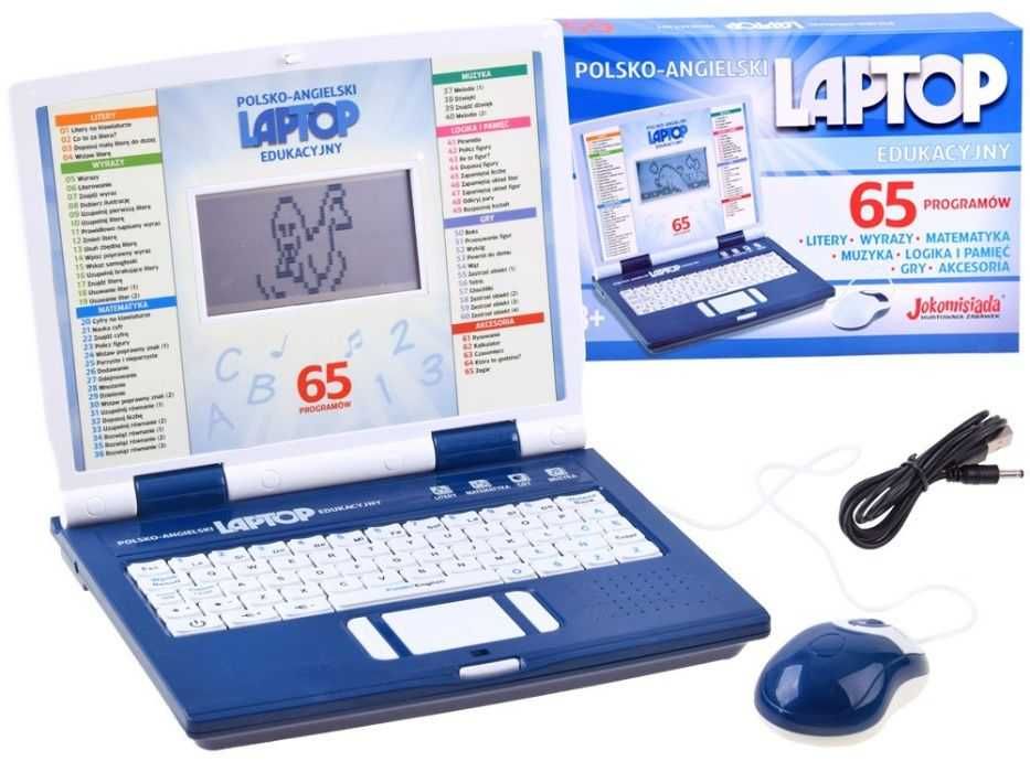 65w1 POLSKO/ ANG Kreatywny Interaktywny Laptop edukacyjny dla dzieci