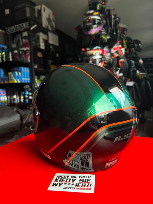 PROMOCJA! Kask motocyklowy HJC V10 HODU GREEN/BLACK 'S 'M/pytaj o rozmiary