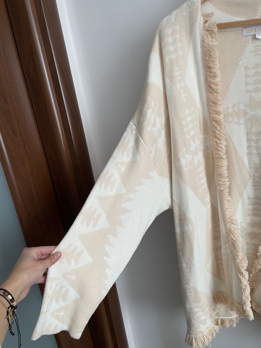 Love Lolita ciepły kardigan boho style z wiązaniem