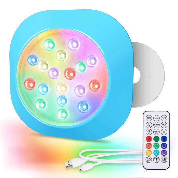 Nowa lampka ledowa basenowa / LED / oświetlenie / RGB / 14cm !9510!