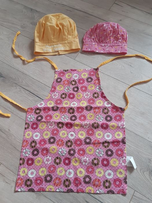 Zestaw małego kucharza fartuszek, czapka rozmiar około 92-110