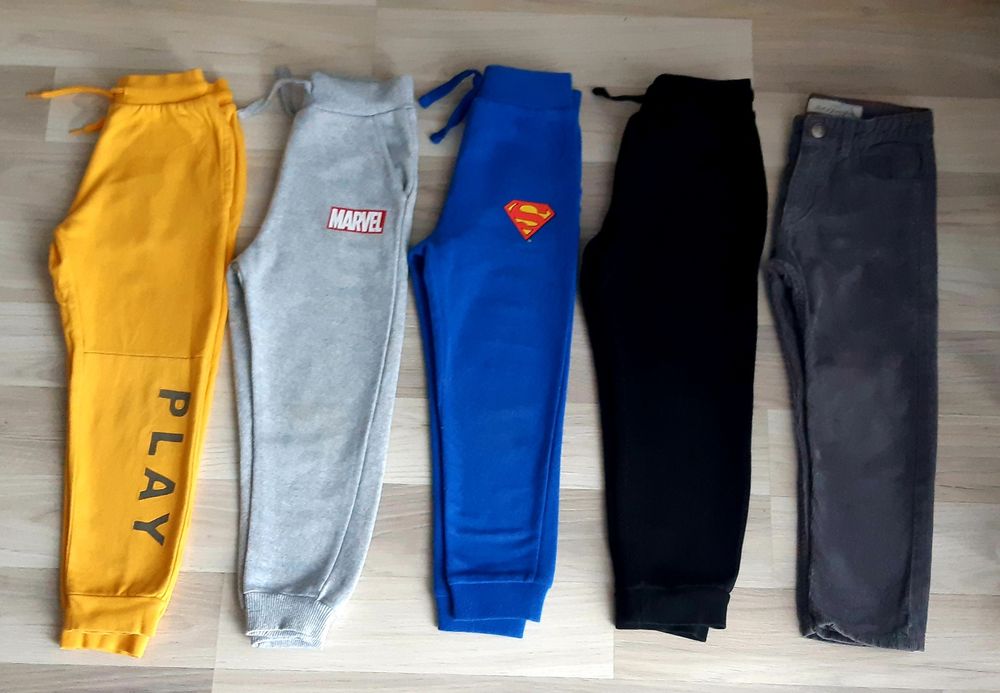 Spodnie chłopięce 110 LOGG, Sinsay, Pepco 5 sztuk