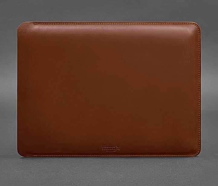 Кожаный чехол для MACBOOK 13 дюйм светло коричневый