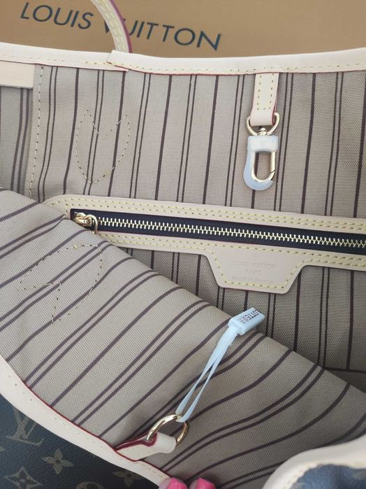 Louis Vuitton Neverfull Torebka damska torba, skóra od reki