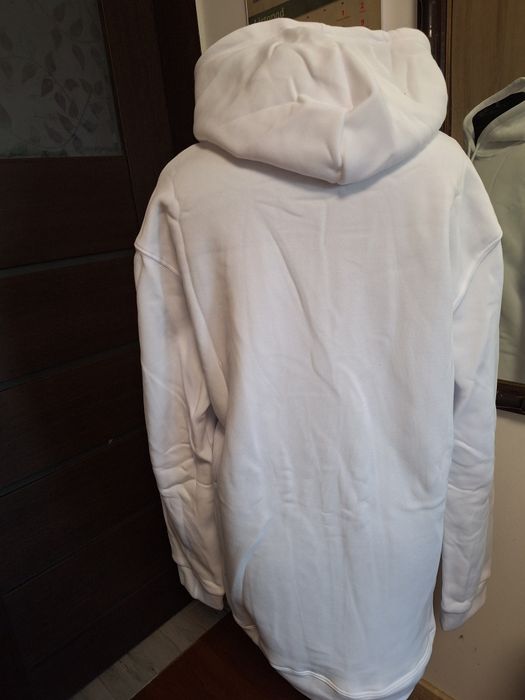 Biała bluza dresowa z kapturem XL