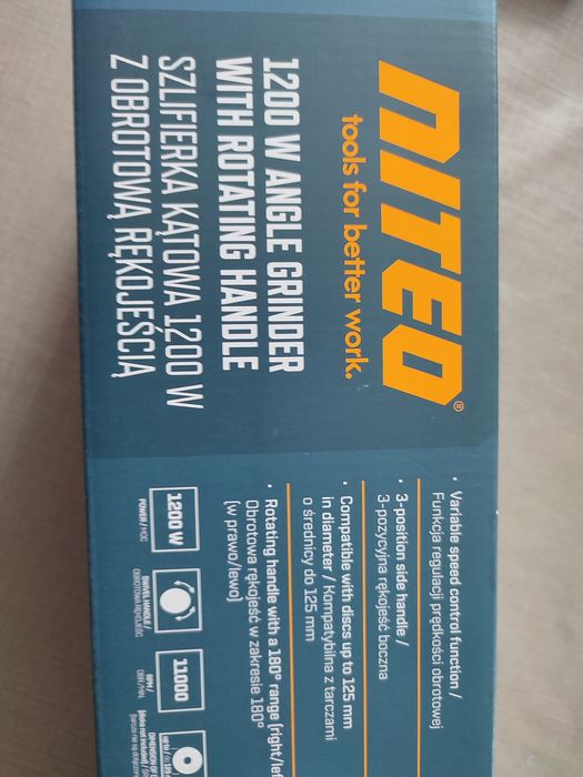 Szlifierka kątowa niteo 1200 wat