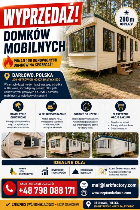 Mobilne Domki całoroczne - bardzo atrakcyjne ceny!!!