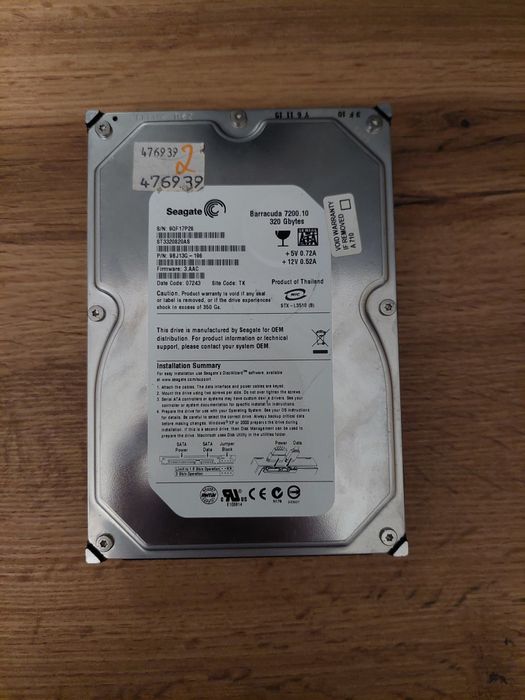 Dysk SATA 320GB Seagate 7200.10