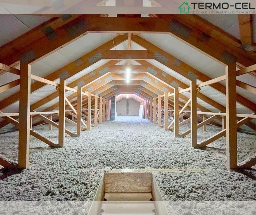 Ocieplenia celulozą, naprawa izolacji, wdmuchiwanie celulozy Termex