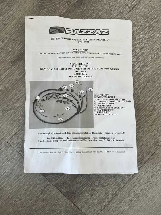 Bazzaz - Sistema de injeção Z FI Honda CBR600RR