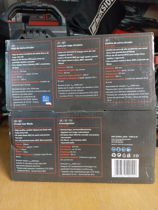 Disco para serra circular 210mm