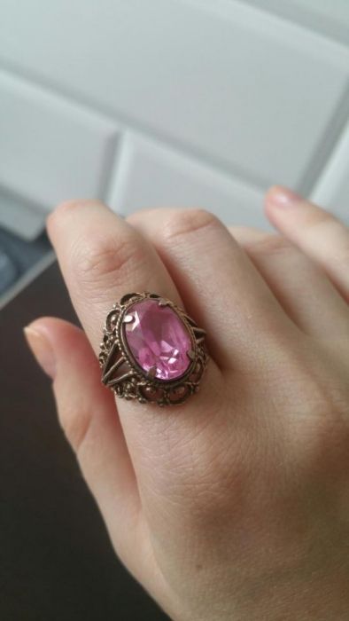 Кольцо серебро с позолотой. СССР