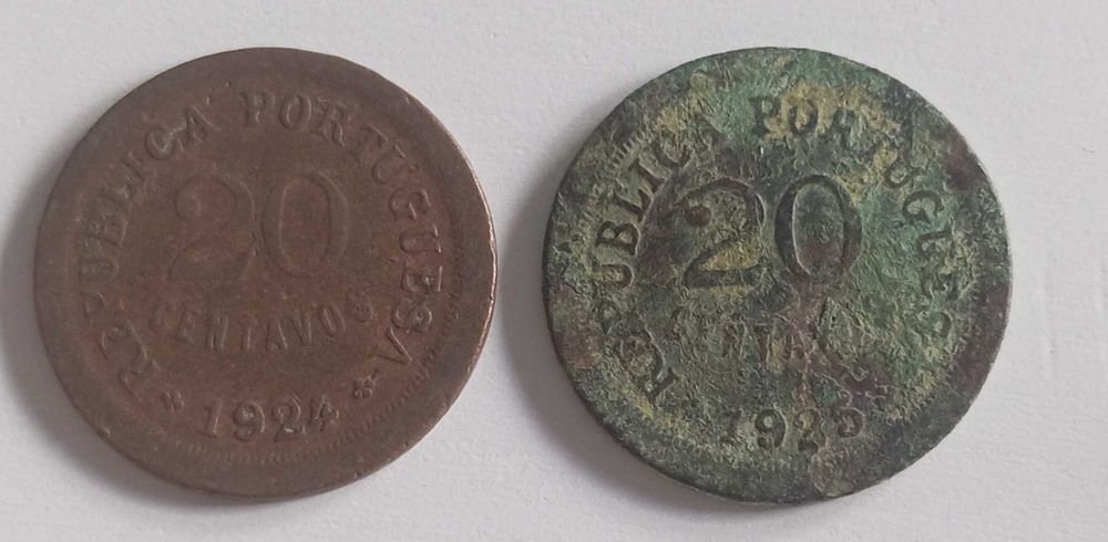 Lote moedas de 20 centavos - 2 Uni