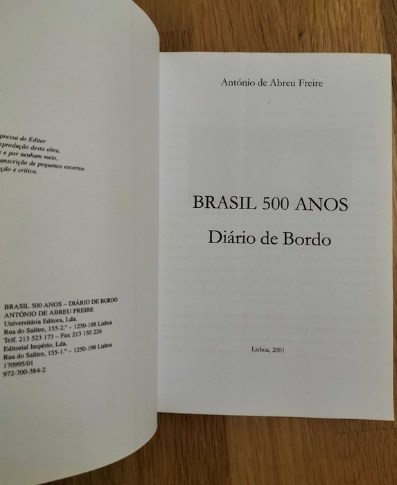 António de Abreu Freire - Brasil 500 anos - Diário de bordo
