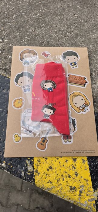 McDonald's x Friends Przyjaciele Skarpetki Czerwone 40-44