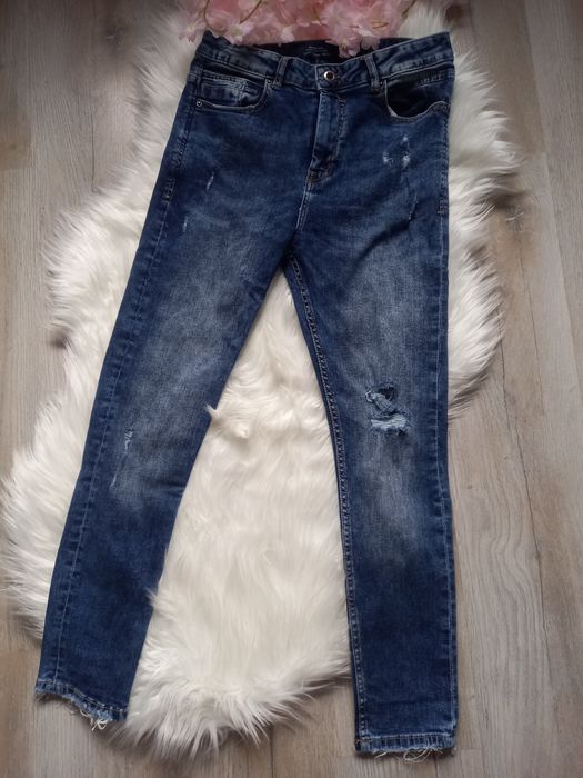 Spodnie meskie  jeans przetarcia Black Label M roz 38 Mex 30 rurki
