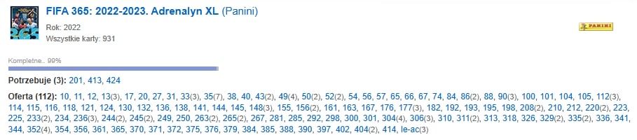 Panini Fifa 365  2022/2023 adrenalyn XL