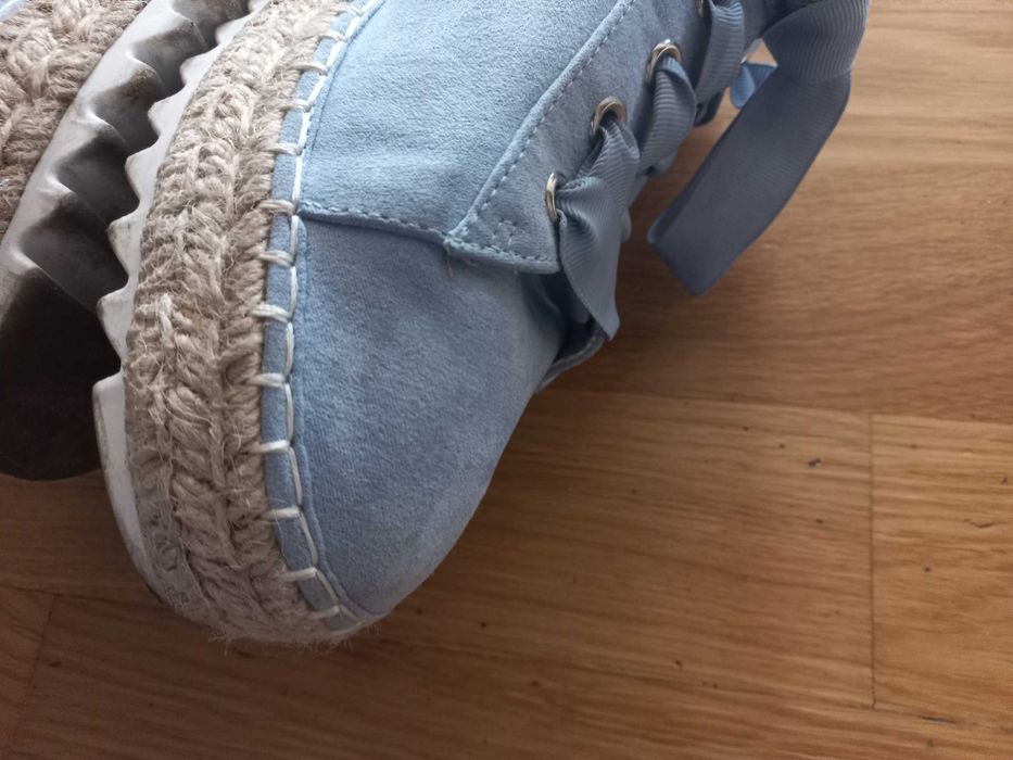 Espadryle na grubej podeszwie BullBoxer błękitne r.38