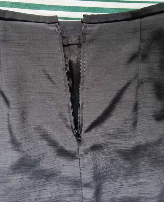 Elegante Saia Maxi Cinzenta Antracite