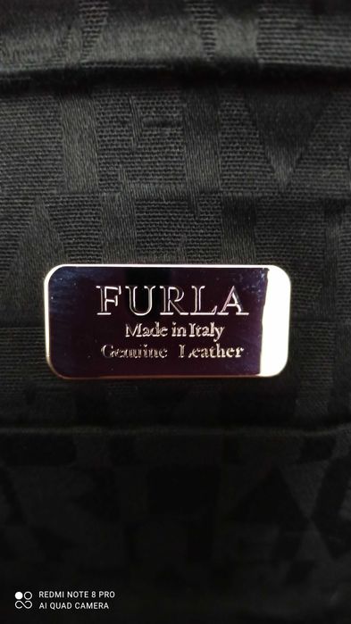 Женский клатч "Furla" Италия (оригинал) черный, кожа.