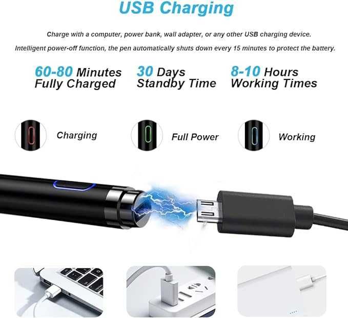 Rysik aktywny do wszystkich ekranów dotykowych czarny