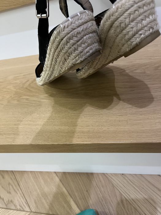 Sandały espadryle skórzane 38