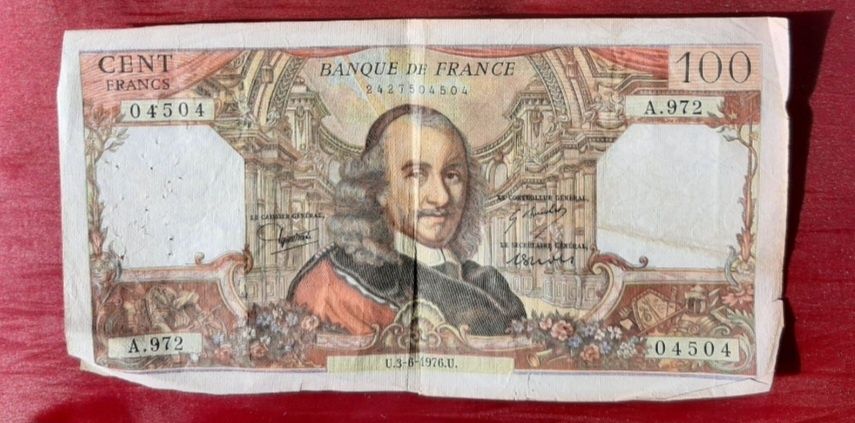Nota 100 francos Franceses