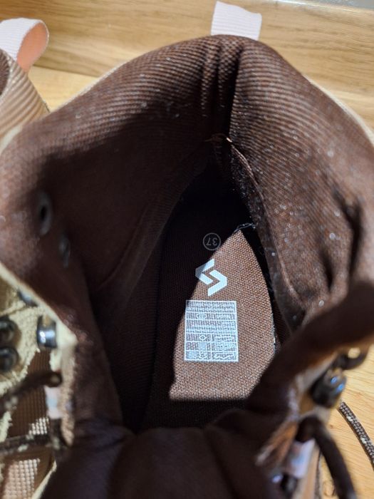 Buty trekkingowe skórzane brązowe, rozmiar 37
