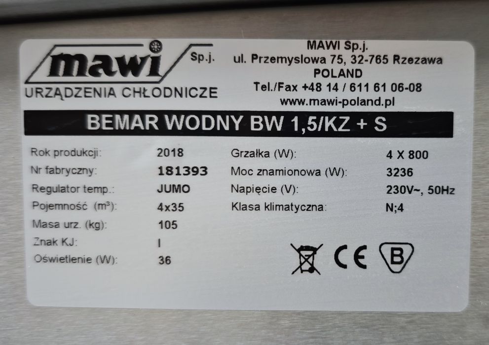 Mawi Bemar wodny BW 1,5/KZ +S  stan  BDB, SPRAWNY
