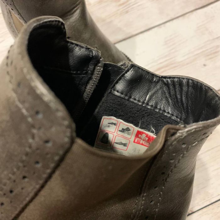 Ботинки челси броги Rieker Brogue Leather Casual Chelsea Zip Boots