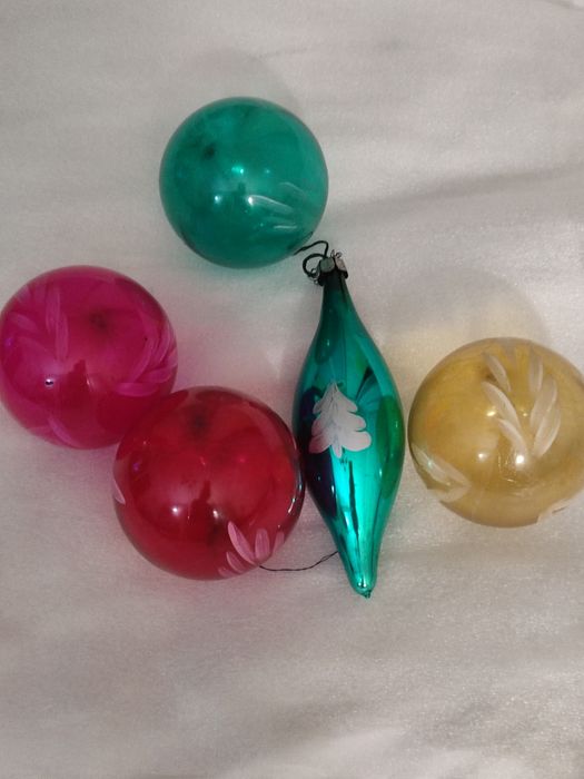 Новогодние  игрушки,СССР, стекло, картонаж