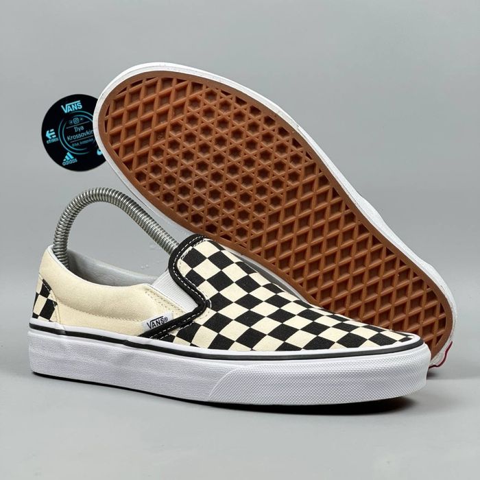 Vans Slip On Check кеди кросівки кеды кроссовки обувь взуття черевики для міста класичні повсякденне універсальні ванс олд скул сліпони клетка