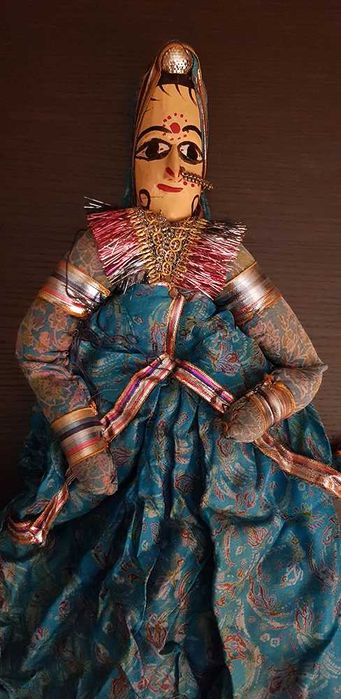 Par de bonecos tradicionais do Rajasthan - casal