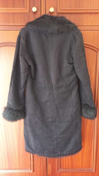 Casaco Comprido Preto Mulher - Anais