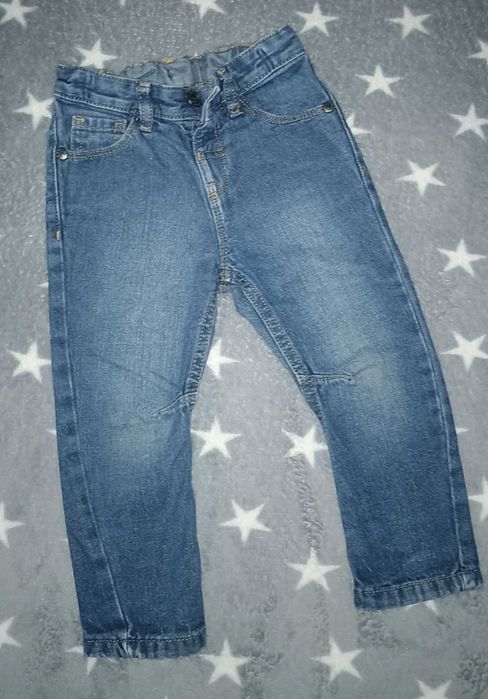 Лот джинсів для хлопчика 86-92 см, двоє на флісі