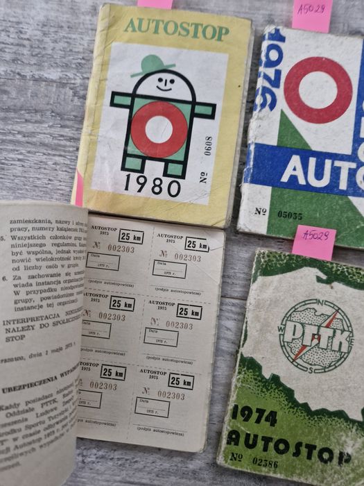 A5029. "Książeczki AUTO STOP" PRL