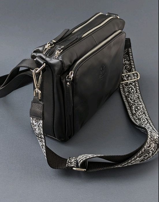 Текстильний широкий ремінь для сумки  Італія