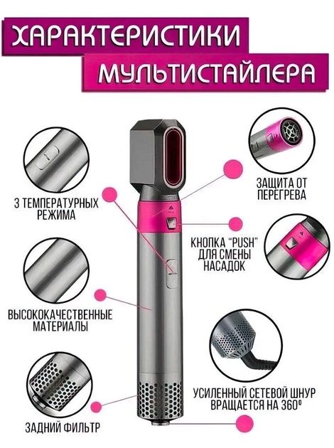 Стайлер Для волосся 5 в 1 + Коробка Чохол HAIR BRUSH