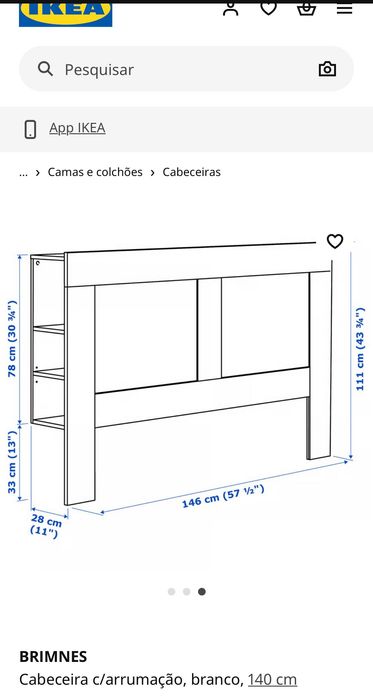 Cabeceira de cama BRiMNES IKEA