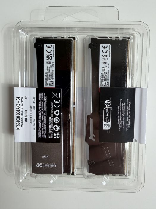 Нова оперативна пам'ять Kingston FURY Beast RGB DDR5 64GB 6000MHz (Black / White)