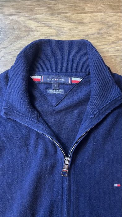 Cиній кардиган Tommy Hilfiger на блискавці